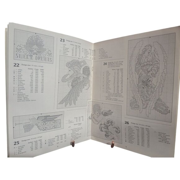 50 Cross Stitch Angels ASN Pattern Book 3648 Sam Hawkins Cherub Guardian Wings - Picture 9 of 9